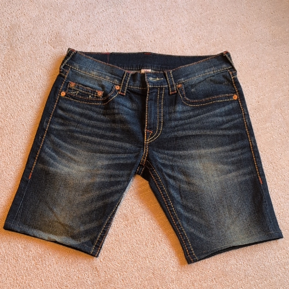 True Religion Dark Blue Jean Shorts